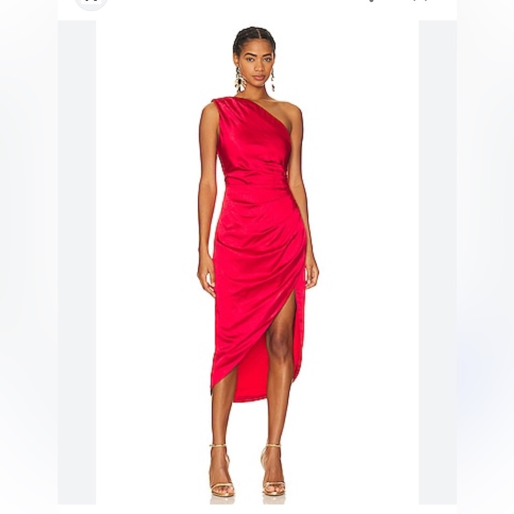 Elliatt Vibrant Red One-Shoulder Dress